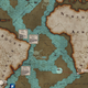Nantucket’s main map screen, showing areas where you can find whales. The brown areas are places I hadn’t discovered yet. The arrows indicate the direction of the current, which will speed up or slow down your boat.